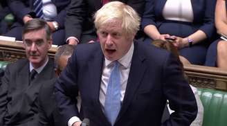 Primeiro-ministro britânico, Boris Johnson, fala no Parlamento antes de votação sobre eleição antecipada
09/09/2019
TV Parlamento via REUTERS
