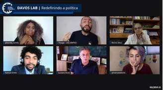 Ao lado da ex-ministra Marina Silva (Rede) e da ex-deputada Manuela D’Ávila (PCdoB), Luciano Huck participou do painel virtual Davos Lab Brasil, iniciativa do Fórum Econômico Mundial.