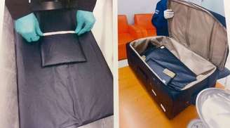 Autoridades da Tailândia afirmam que funcionários do aeroporto descobriram compartimentos ocultos nas malas