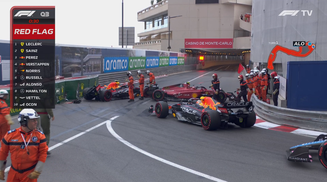 Acidente entre Pérez e Sainz em Mônaco 