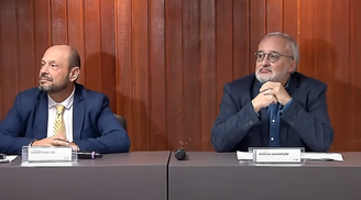 O presidente do INSS, Gilberto Waller, e o presidente da Dataprev, Rodrigo Assumpção