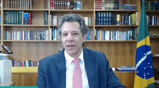 O ministro da Fazenda, Fernando Haddad, em coletiva nesta quinta-feira, 10