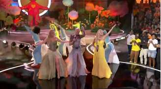 Xuxa, Angélica e Eliana se reuniram para a apresentação de "Lua de Cristal"