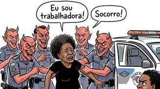 Ilustração da campanha em prol de Jussara Silva