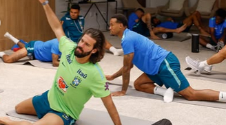 CBF compartilhou fotos dos atletas se exercitando um dia após a estreia na Copa