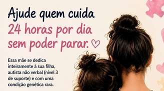 A luta diária de uma mãe e sua filha autista por ajuda financeira para tratamento médico