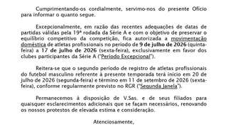 Documento enviado pela CBF —