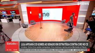 Erro na seleção de imagens revelou profissionais trabalhando em cenário no novo estúdio do canal de notícias
