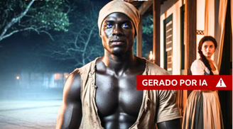 Imagem de IA gerada por canal para narrar 'romances' fictícios sobre escravidão