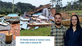 O vento derrubou a nossa casa, mas não a nossa fé