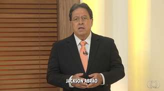 Jackson Abrão na época em que comandada o 'Jornal da Anhanguera' na afiliada da Globo em Goiás