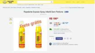 Um frasco de Exposis infantil chega a ser vendido a R$ 190 pela web (Foto: Mercado Livre/Divulgação)