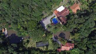  Imagem aérea do sitio em Atibaia que seria do ex-presidente Lula, e está sob investigação na Operação Lava-Jato.