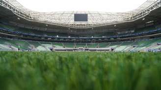Jogadores do Palmeiras farão a primeira atividade no gramado sintético do Allianz Parque nesta quarta (Divulgação)