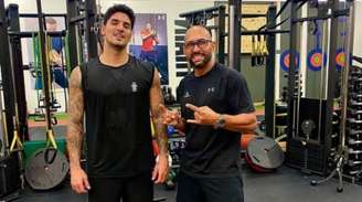 Medina e Allan Menache durante um treino | Reprodução/Instagram