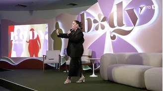 A jornalista e apresentadora Tati Machado palestra no B.O.D.Y., em São Paulo