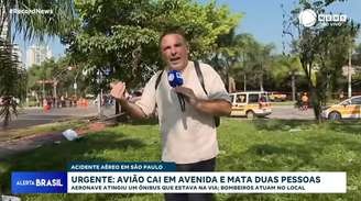 Âncora do 'Cidade Alerta', Reinaldo Gottino começou a trabalhar antes de seu horário habitual na cobertura do acidente aéreo em SP