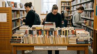 Biblioteca de Vitória promove troca gratuita de livros; veja como participar