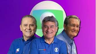 Luis Roberto, Cléber Machado e Leo Batista: jornalistas que colaboraram para a memória do público brasileiro das Copas