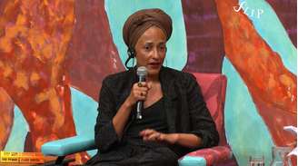 A escritora britânica Zadie Smith durante conversa na Mesa 18 da Festa Literária Internacional de Paraty (Flip) em 25 de julho de 2026.