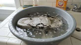 O desgaste diário provoca o surgimento de manchas escuras e persistentes que se tornam difíceis de remover apenas com água corrente.