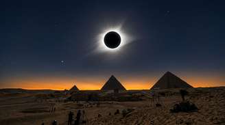 A região próxima ao Egito estará muito perto do ponto de maior duração do eclipse.