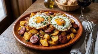 Comece pelas batatas, porque elas precisam de mais tempo.