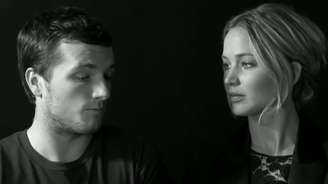 <p>Jennifer Lawrence e Josh Hutherson em vídeo de campanha contra Ebola</p>