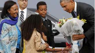 Obama é o primeiro presidente dos EUA em cargo que visita a Etiópia