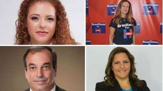 Renata Castro Alves, Margareth Shepard, José Peixoto e Cláudia Mariaca (da esq.para dir.) são candidatos nos EUA