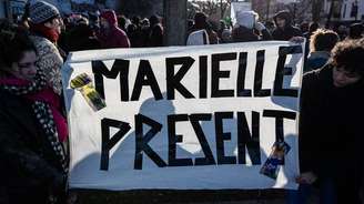 Protesto contra morte de Marielle Franco em Berlim, na Alemanha