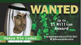 Fotografia divulgada pelo Departamento de Estado  dos EUA no Twitter para anunciar recompensa de US$1 milhão por Hamza bin Laden . 01/03/2019. Departamento de Estado dos EUA/Divulgação via REUTERS