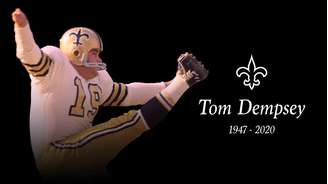 Lenda da NFL, Tom Dempsey morre aos 73 anos por complicações do coronavírus.