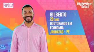 Gilberto - Pipoca - O pernambucano Gilberto tem 29 anos e é doutorando em economia.