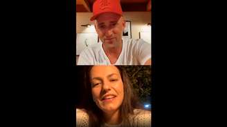 Paulo Gustavo durante a live com a médica Paula Werneck, a quem ele se disse grato por ter tratado de seus problemas respiratórios
