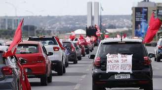 Manifestantes protestam contra Copa América no Brasil