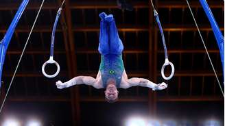 Arthur Zanetti durante apresentação desta segunda-feira nas argolas Lindsey Wasson/Reuters