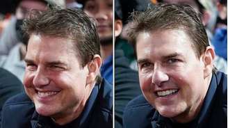 Surpresos com a aparência de Tom Cruise, fãs fotografam o astro em jogo de beisebol