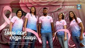 Nova camisa do Imortal por conscientização com o Outubro Rosa (Divulgação/Grêmio)
