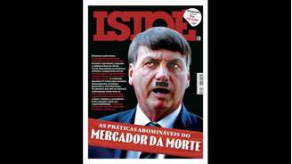 Capa da 'IstoÉ' traz uma imagem do presidente Bolsonaro com o bigode de Hitler, onde se lê "genocida"