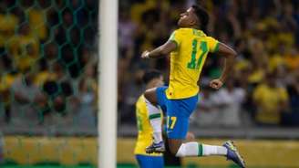 Rodrygo estreou pela Seleção Brasileira em 2019 (Foto: Lucas Figueiredo / CBF)
