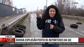 Repórter fugiu da explosão sem interromper a transmissão