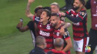 Influencer Negrete era uma das pessoas credenciadas em torno do campo do Maracanã (Foto: Reprodução/SBT)