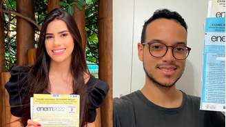 Carina Moura (18) e Luís Felipe de Brito (24) adotaram estratégias diferentes, mas alcançaram o mesmo objetivo: o 1000 na redação do Enem.