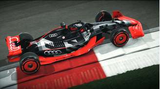 Projeção da pintura da Audi no F1 atual. Em 2026, será realidade