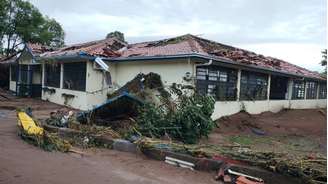 Escola atingida pelos temporais no Rio Grande do Sul, no município de Estrela. Escola Estadual Moinhos, em Estrela, após a descida das águas. Ela já havia sido atingida nas enchentes de setembro do ano passado no Vale do Taquari