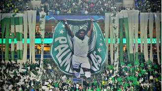 Torcida do Palmeiras homenageia Endrick com mosaico no Allianz Parque