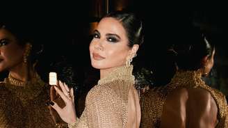 Luciana Giemenez, apresentadora, usando uma peça da marca Tom Ford