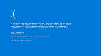 Imagem conhecida como "tela azul da morte" que afetou diversos usuários de Windows nesta sexta-feira