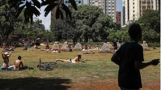 Movimento no Parque Augusta, no centro de São Paulo: calor bateu recorde de 2024 na capital nesta terça-feira.